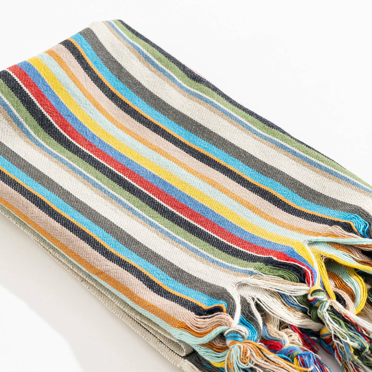 Hammam Turkish Peshtemal Towel – Multicolor Stripe, 100% Cotton