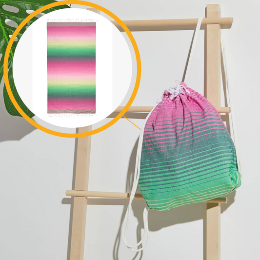 2in1 Convertible Beach Bag turn into Beach Towel
