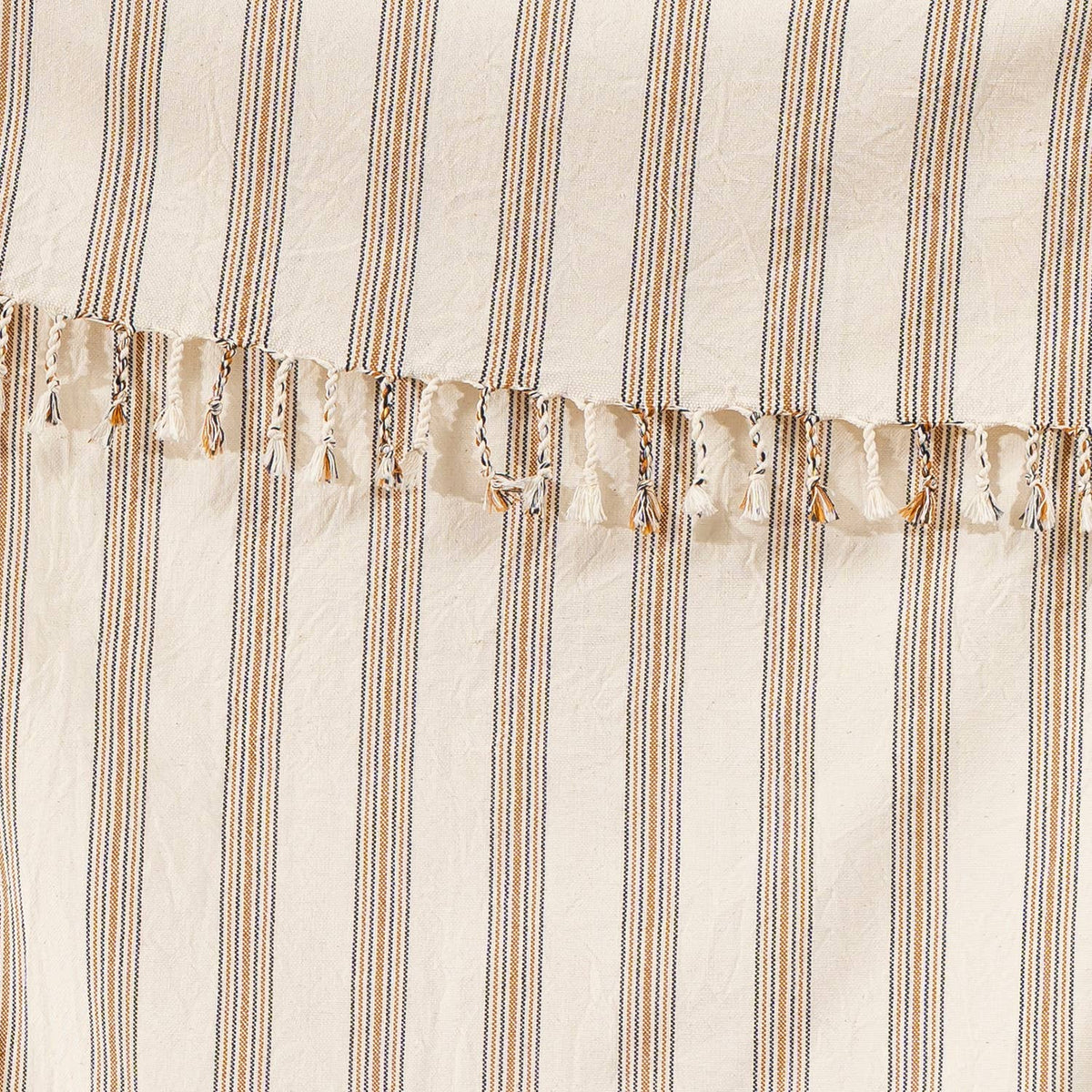 Premium Rustic Turkish Beach Towel – Caramel Stripe, 100% Cotton Peshtemal, 40x70 in