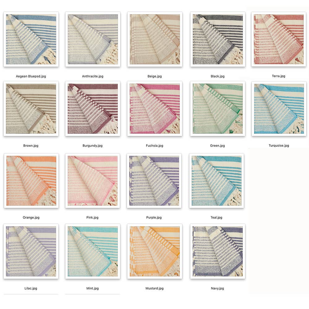 Andalusya Terry-backed Turkish Towels