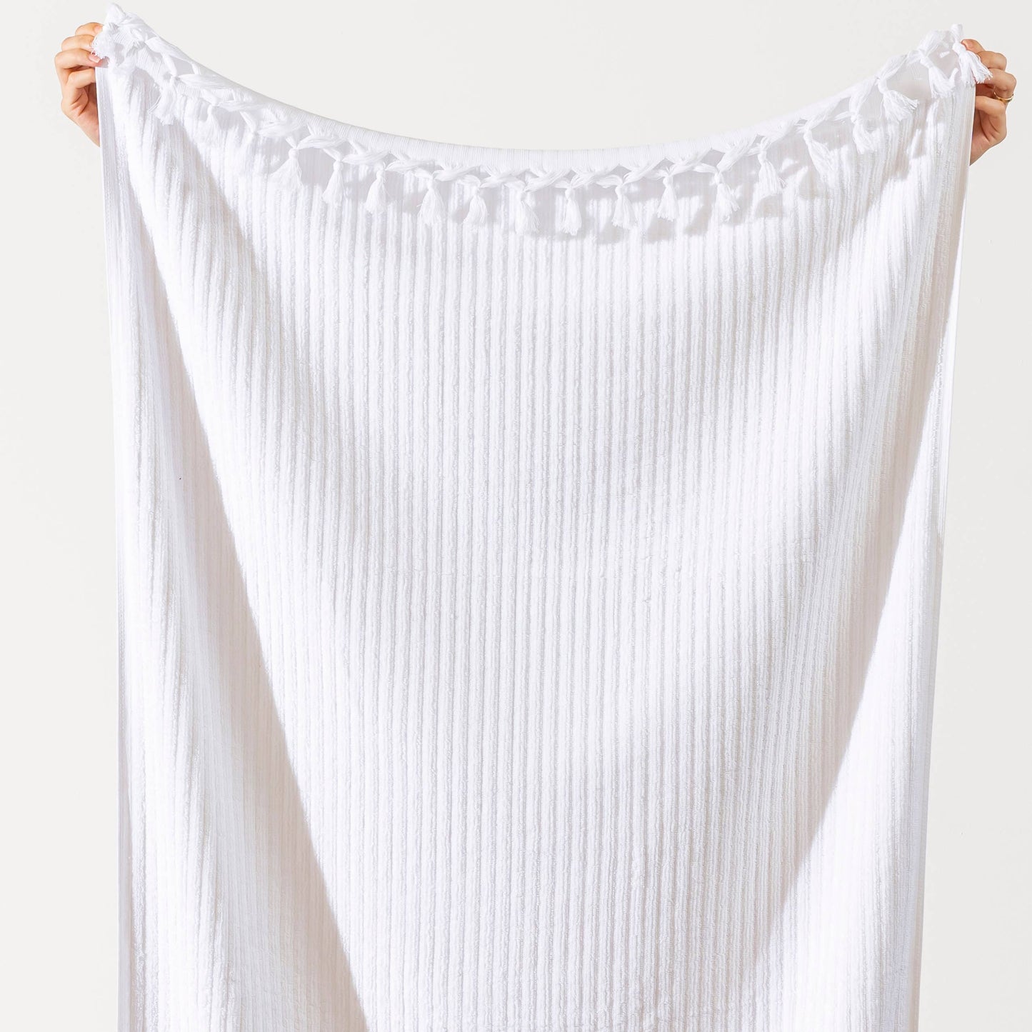 Cizgi White Towels Farm house Handloom Bath Turkish Hotel