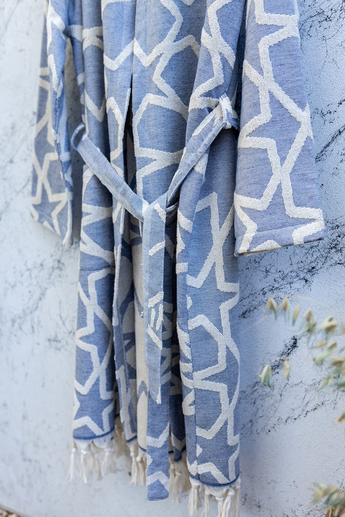 Star Raised Terry Turkish Cotton Bathrobe