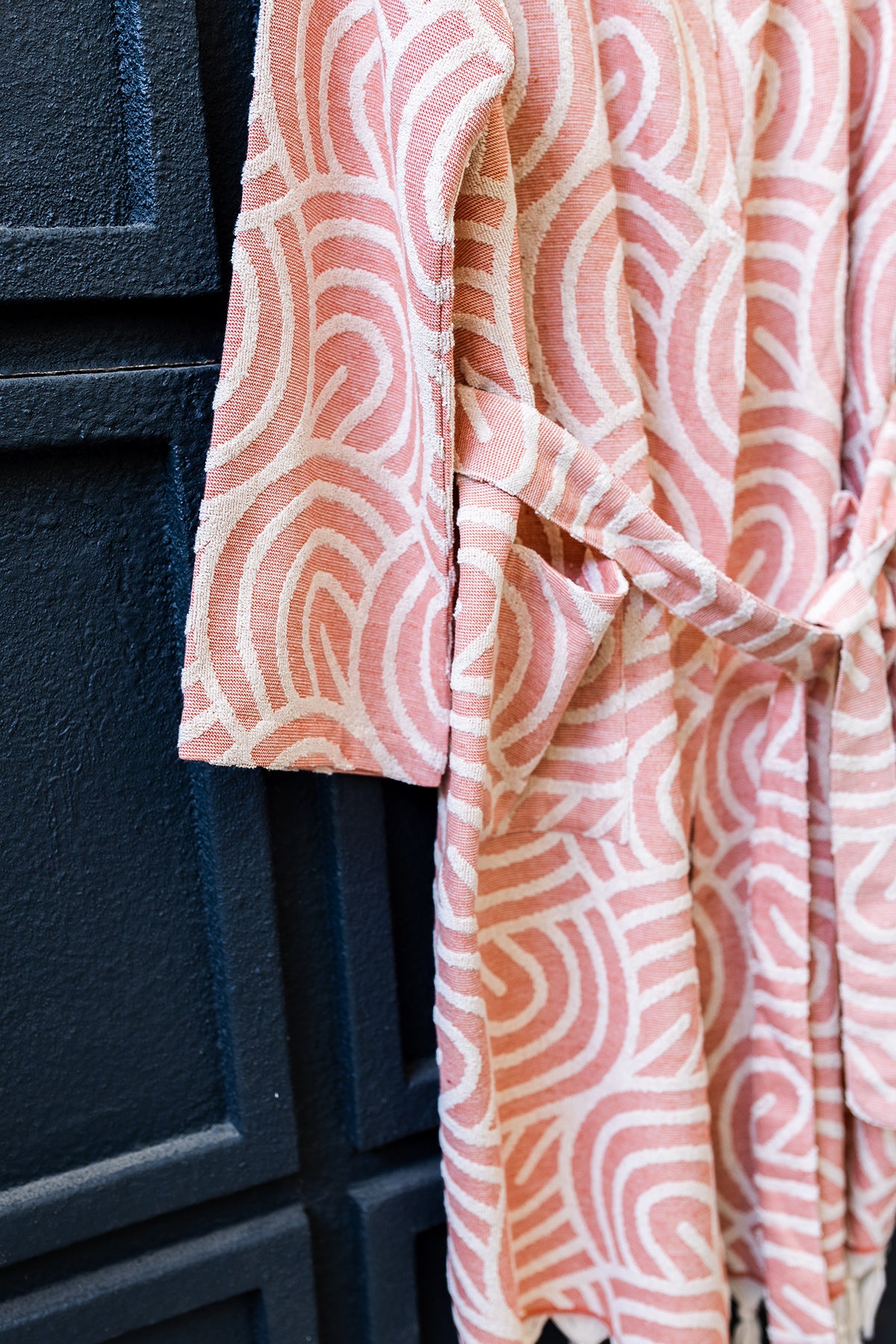 Circles Raised Terry Turkish Cotton Bathrobe