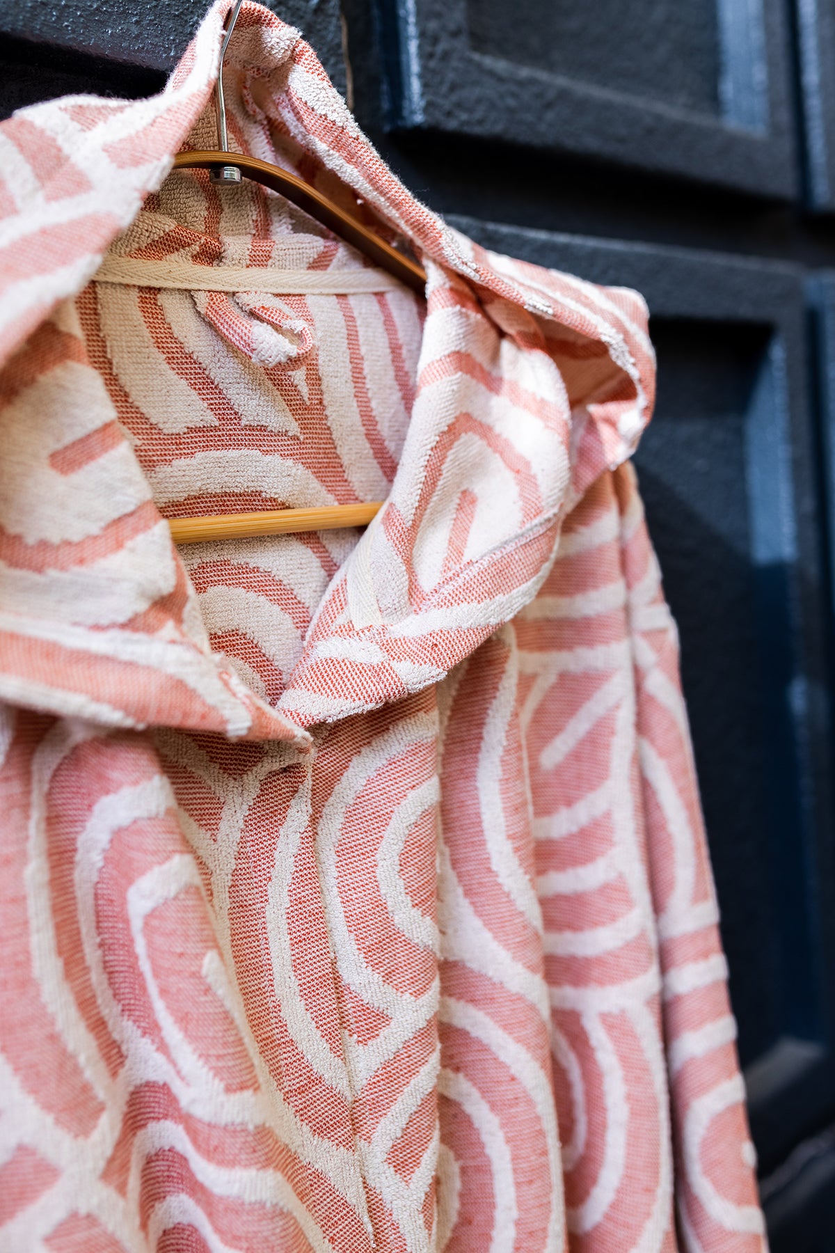 Circles Raised Terry Turkish Cotton Bathrobe