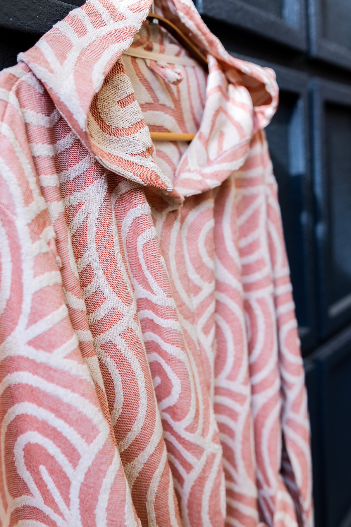 Circles Raised Terry Turkish Cotton Bathrobe