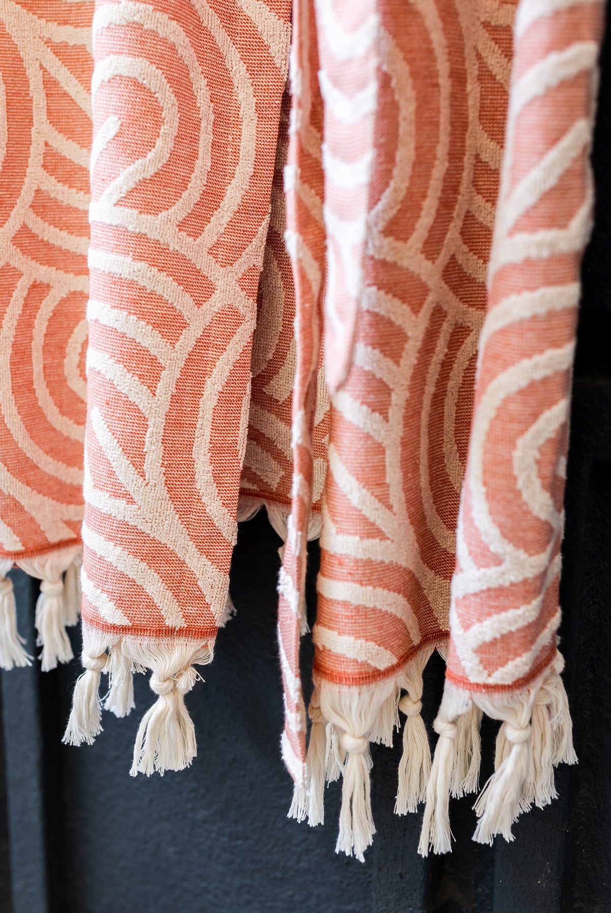 Circles Raised Terry Turkish Cotton Bathrobe