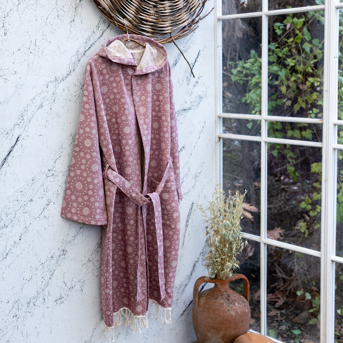 Bubbles Turkish Cotton Terry-back Bathrobe
