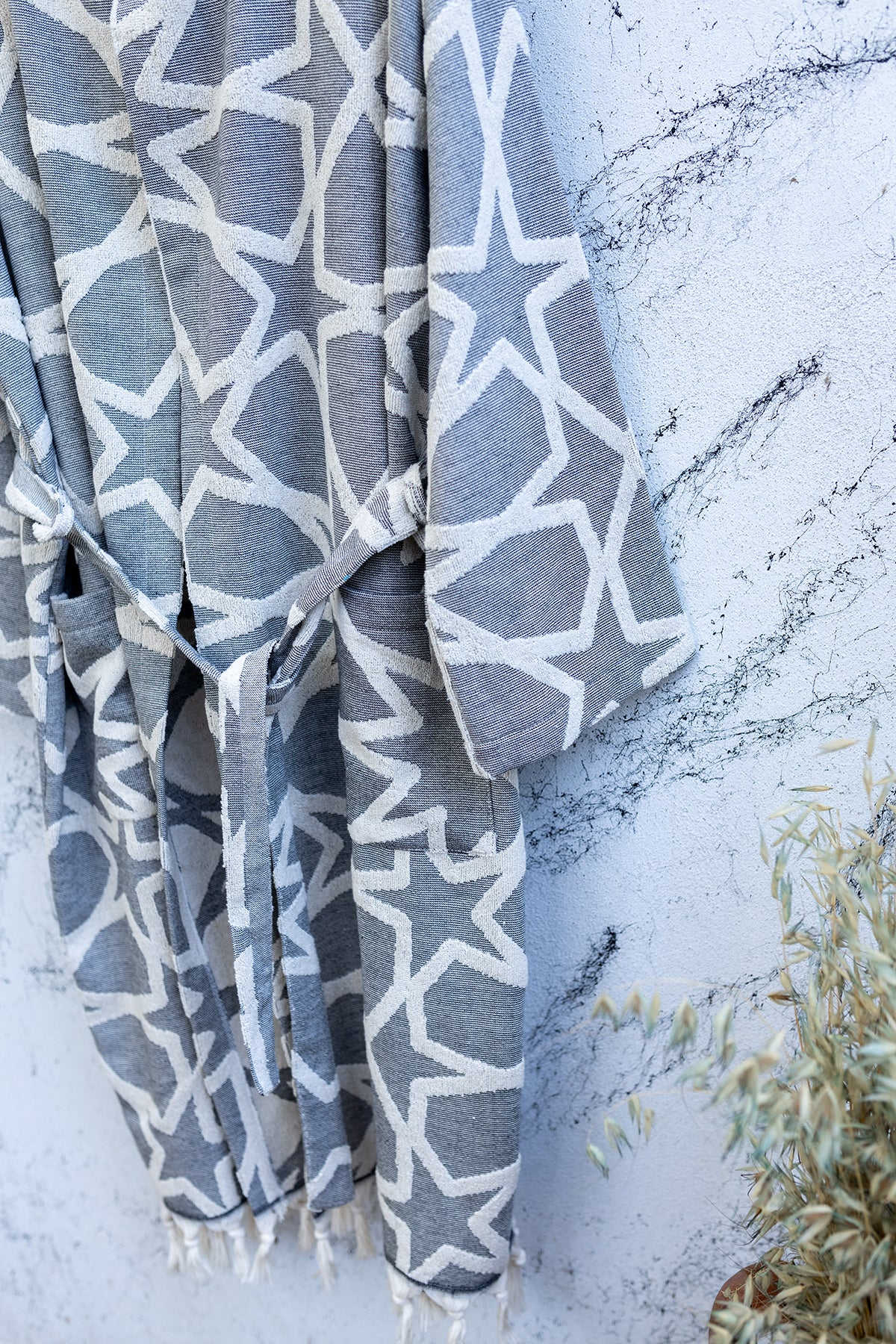 Star Raised Terry Turkish Cotton Bathrobe