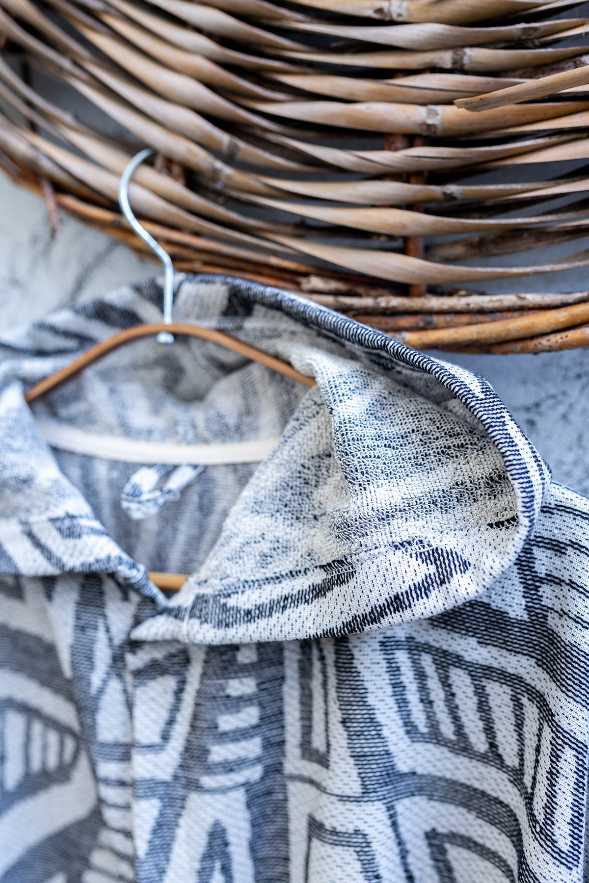 Geometric Turkish Cotton Bathrobe