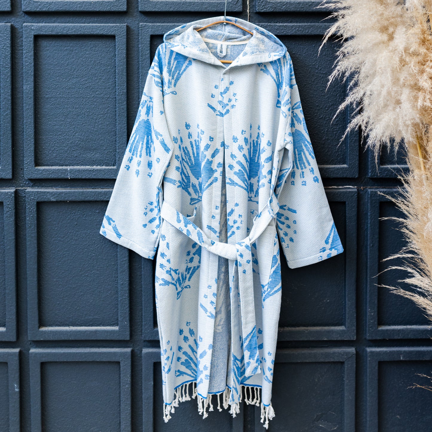 Blue Pearl Turkish Cotton Bathrobe
