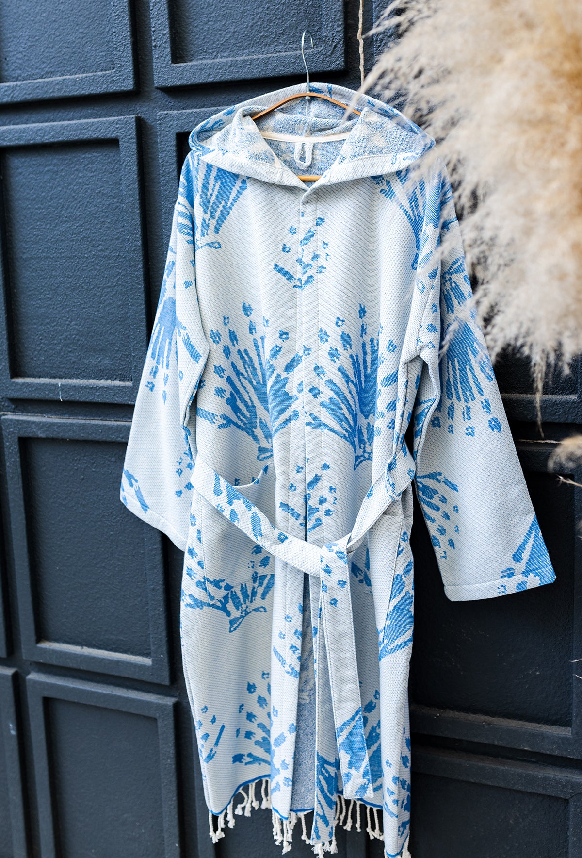 Blue Pearl Turkish Cotton Bathrobe