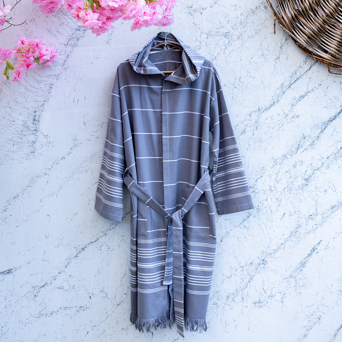 Sense Turkish Cotton Terry-backed Bathrobe