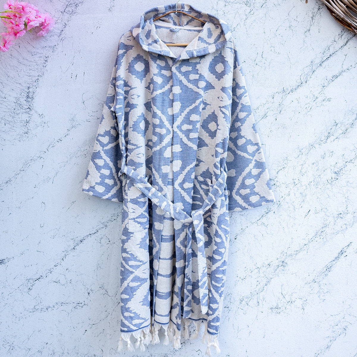 Native Raised Terry Turkish Cotton Bathrobe
