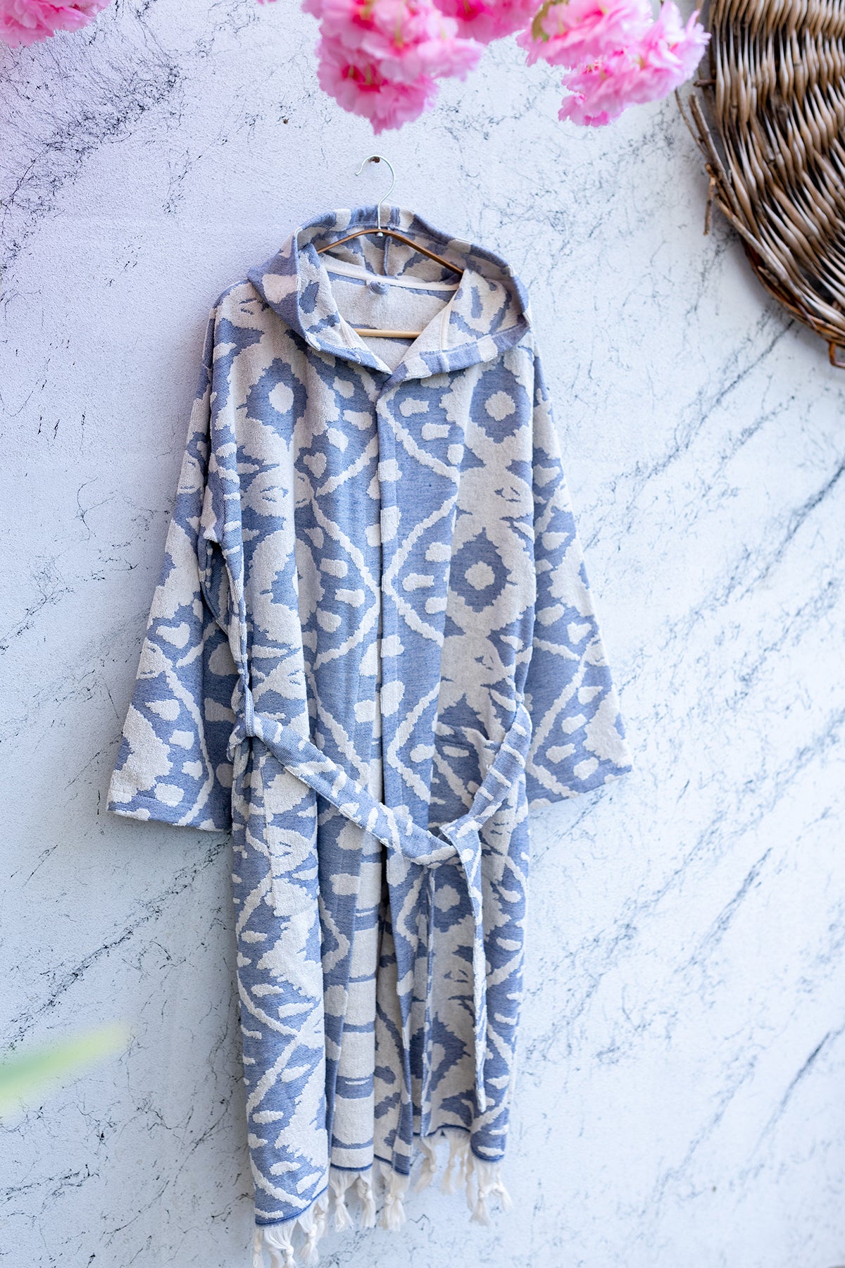 Native Raised Terry Turkish Cotton Bathrobe