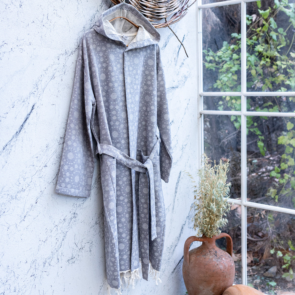 Bubbles Turkish Cotton Terry-back Bathrobe