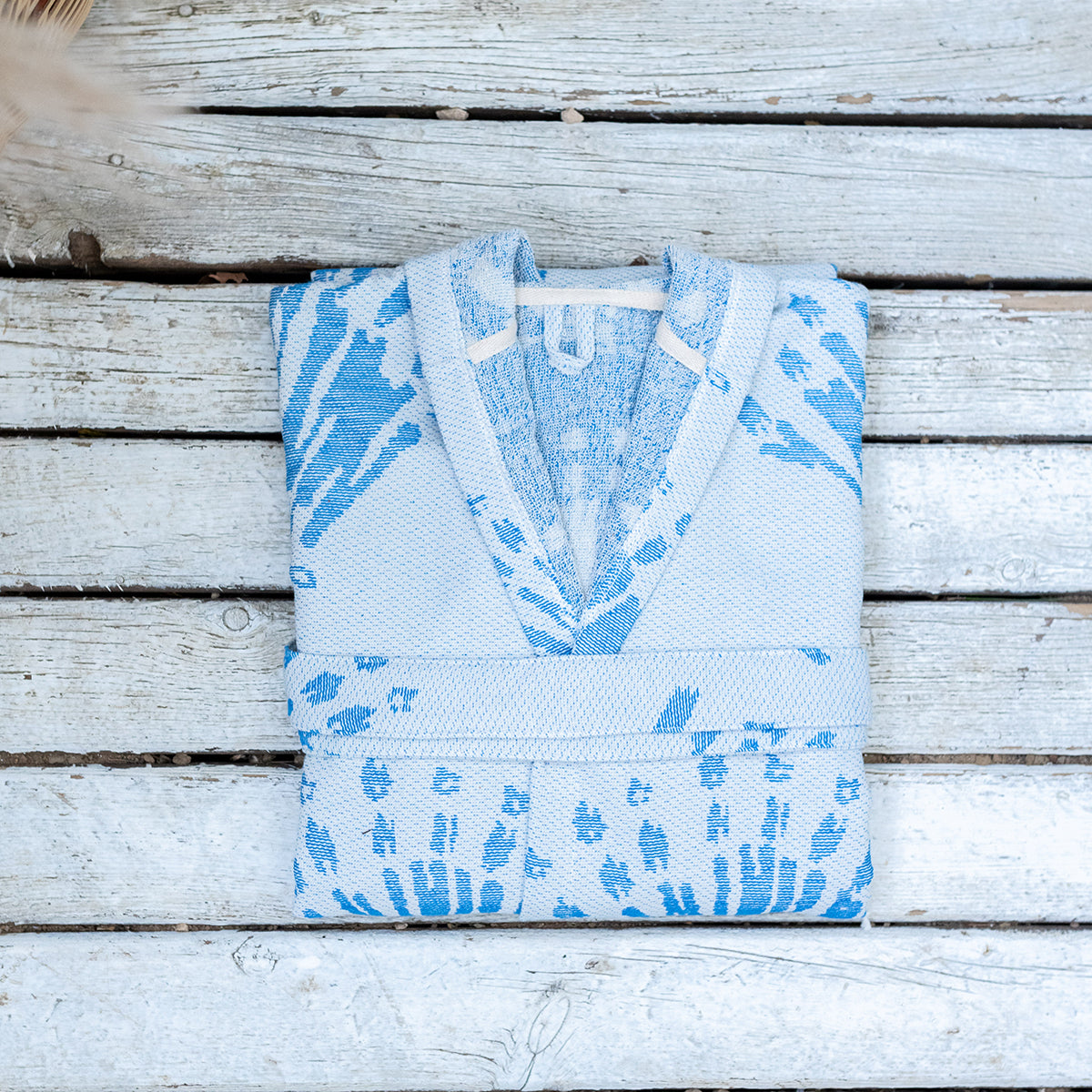 Blue Pearl Turkish Cotton Bathrobe