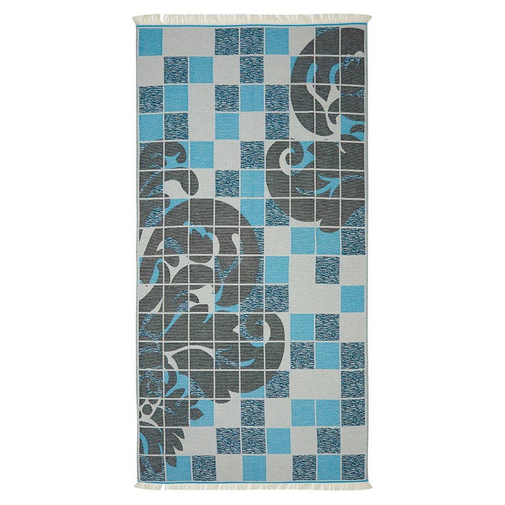 Blocks Turkish Towels 35x70in Terry-backing Beach Pool Bath