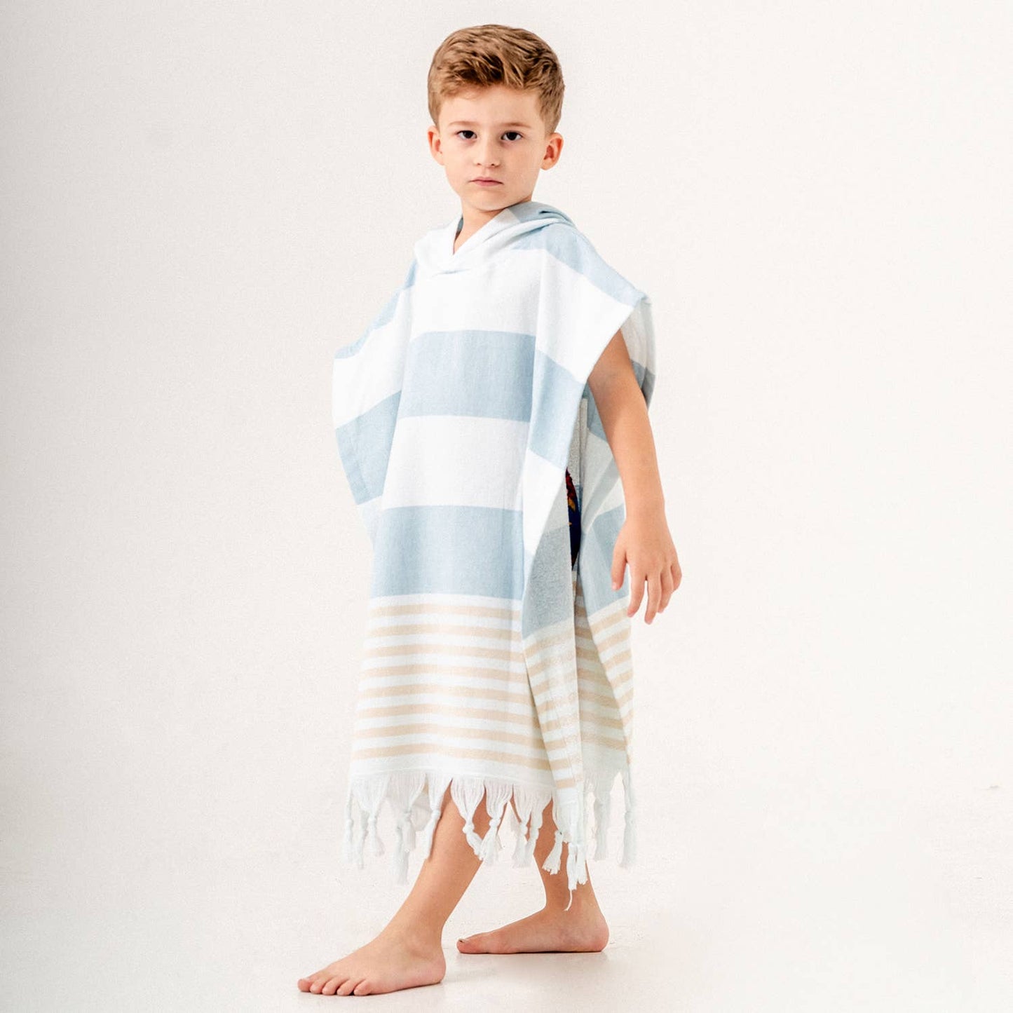 Hooded Poncho Surf Changing Swimming Beach Towel Terrybacked