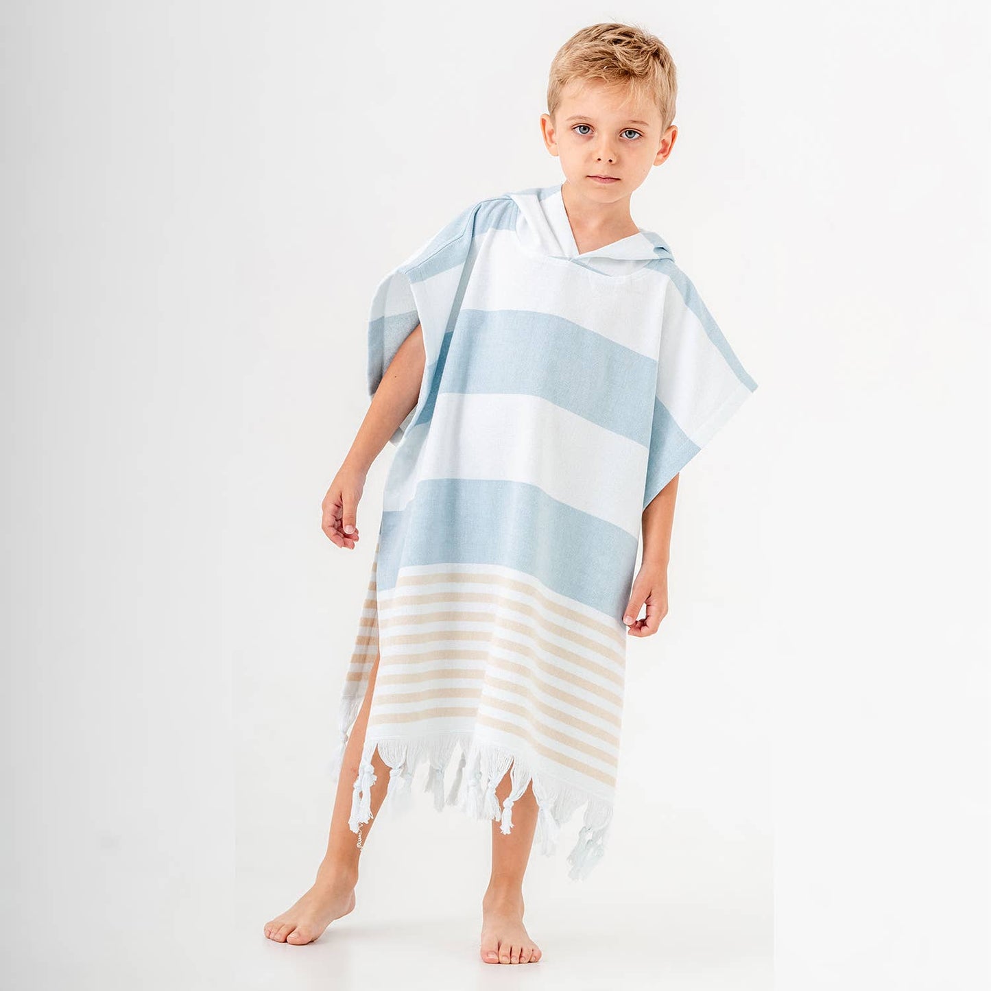 Hooded Poncho Surf Changing Swimming Beach Towel Terrybacked