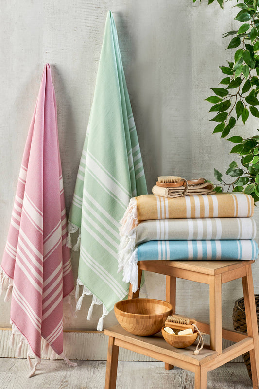 Albatros Turkish Towels Beach Bath Spa Beauty Terry-backed