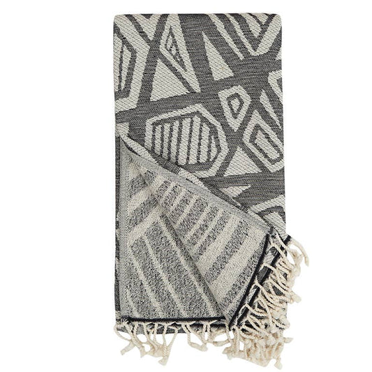 Geometric Turkish Towels 35x70in Terry Hammam Peshtemal Bath