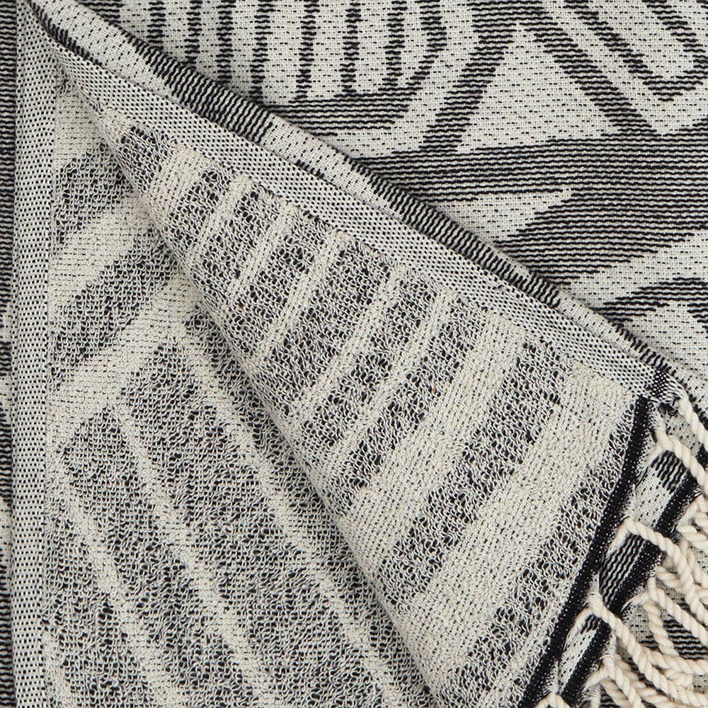 Geometric Turkish Towels 35x70in Terry Backing Peshtemal Spa