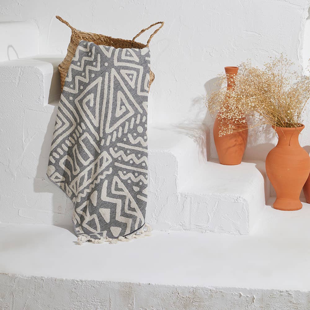 Geom Turkish Cotton Towel 36x66 Terry Hamam Bath Beach Lake