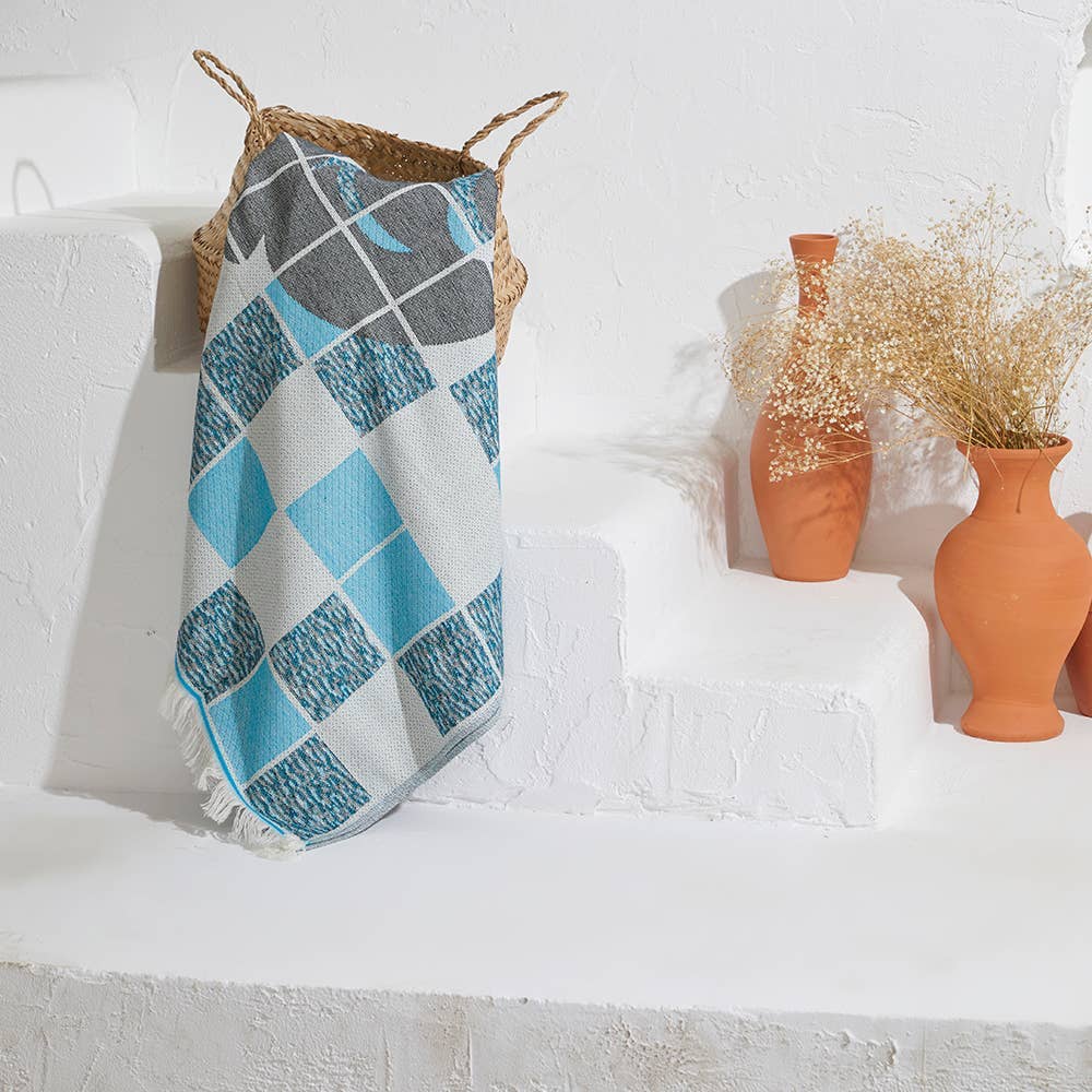 Blocks Lightweight Turkish Towels Terry-backing Bath Wedding