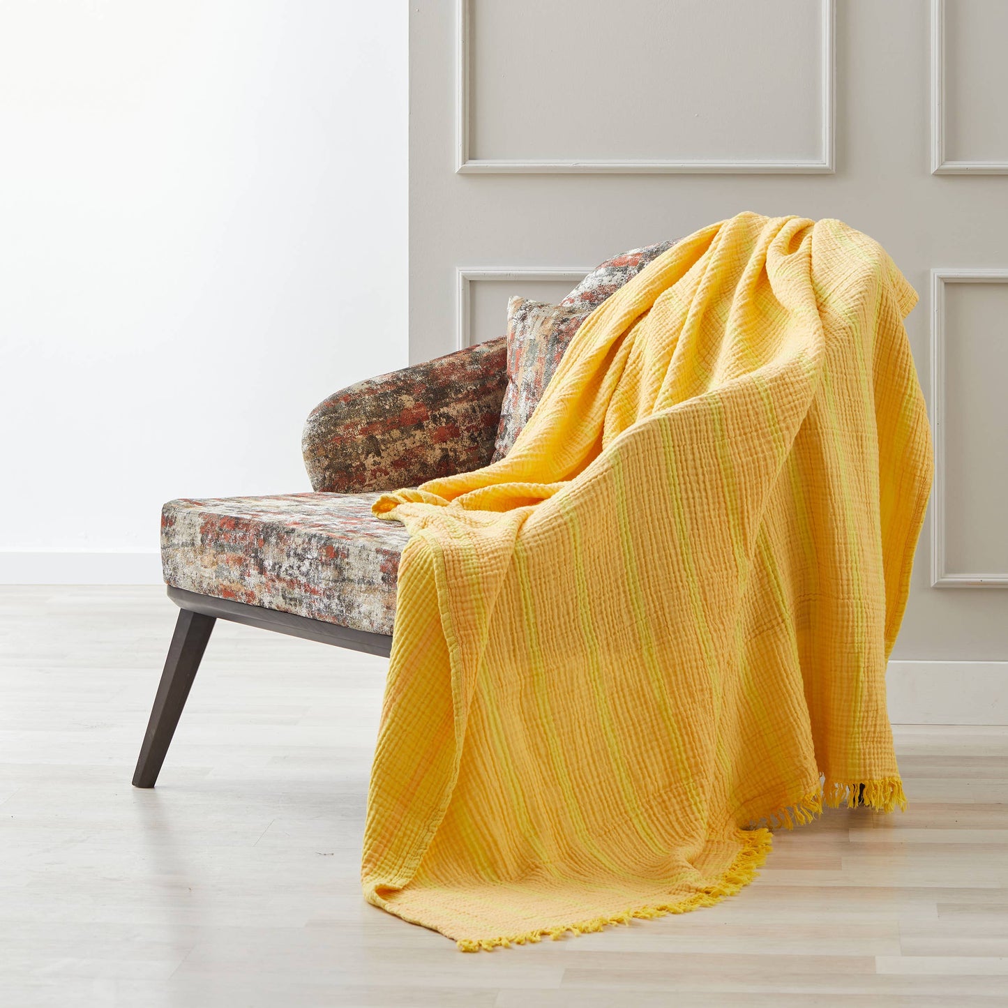 Crinkle Gauze Muslin 100% Cotton Throw Blanket 51x67