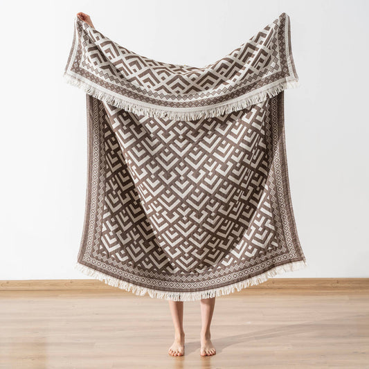 Cotton Throw Blanket Home Decor Farmhouse Cover