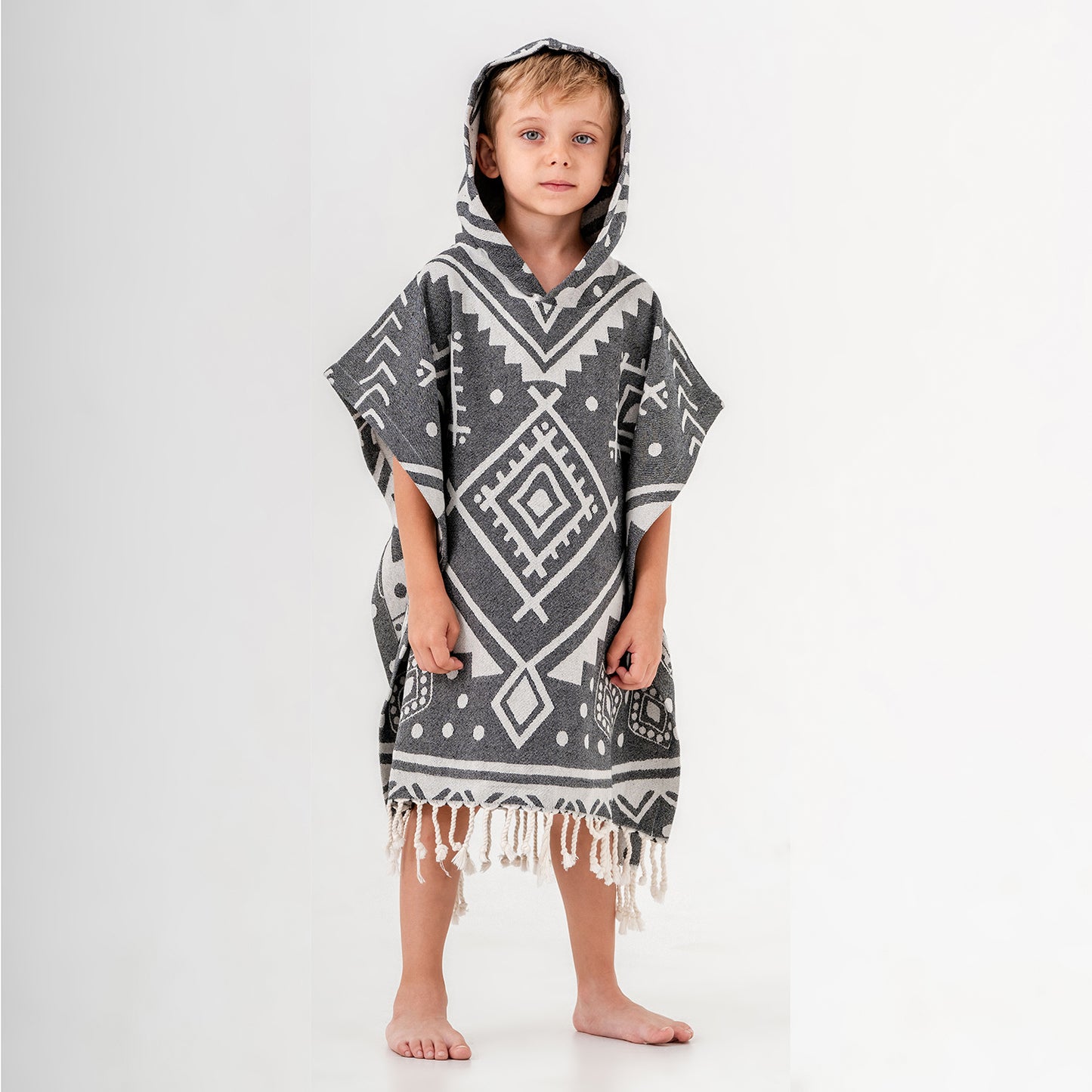 Navajo Hooded Towel Changing Poncho for Kids