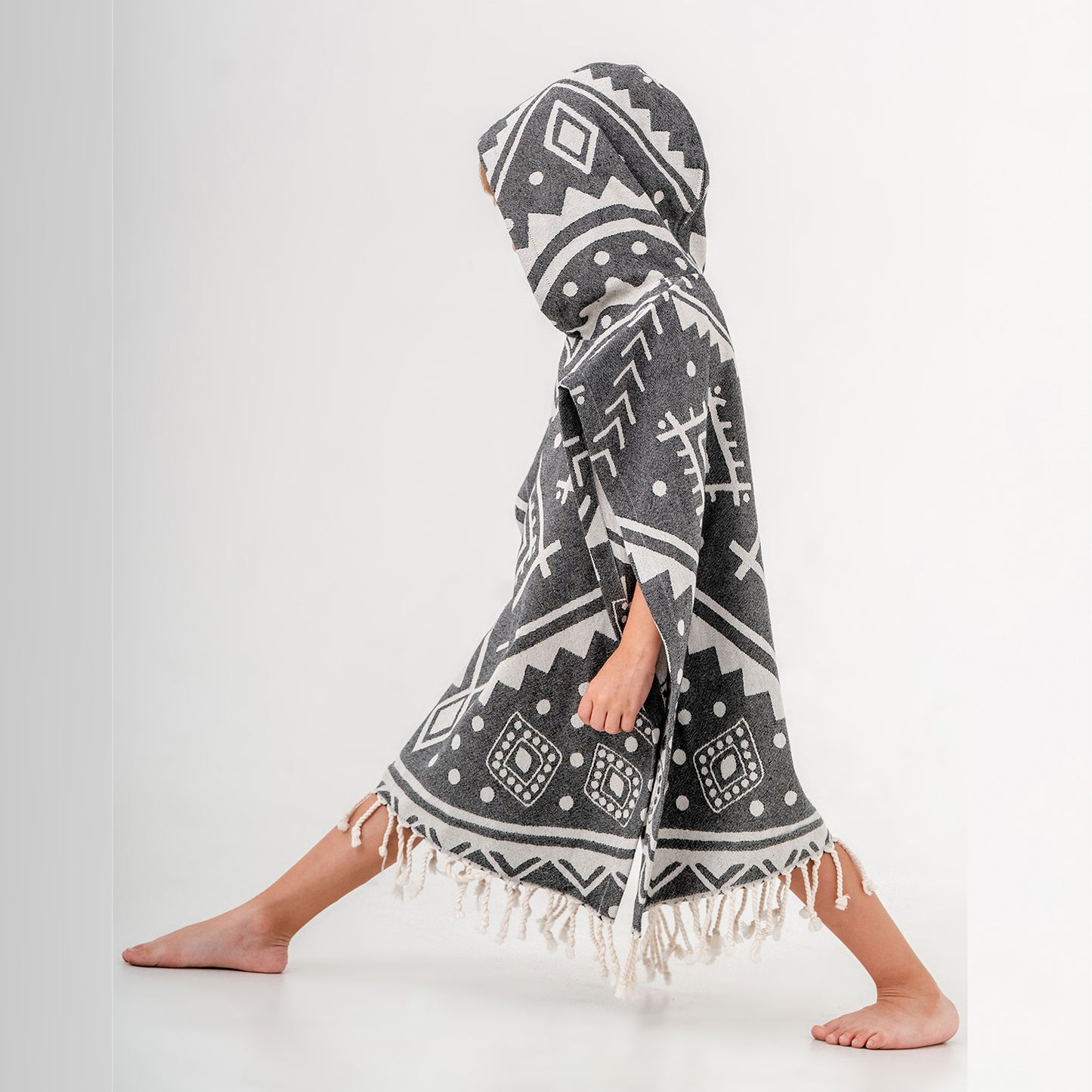 Navajo Hooded Towel Changing Poncho for Kids