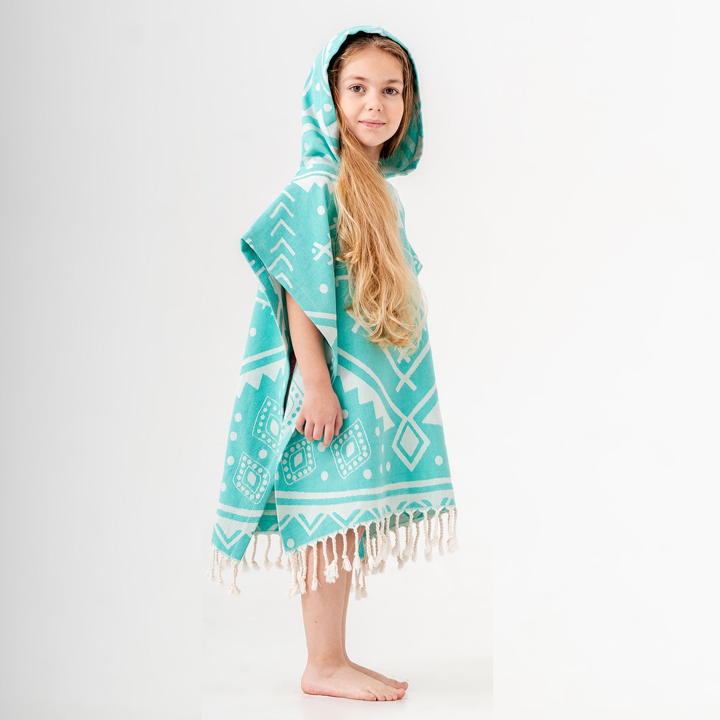 Navajo Hooded Towel Changing Poncho for Kids