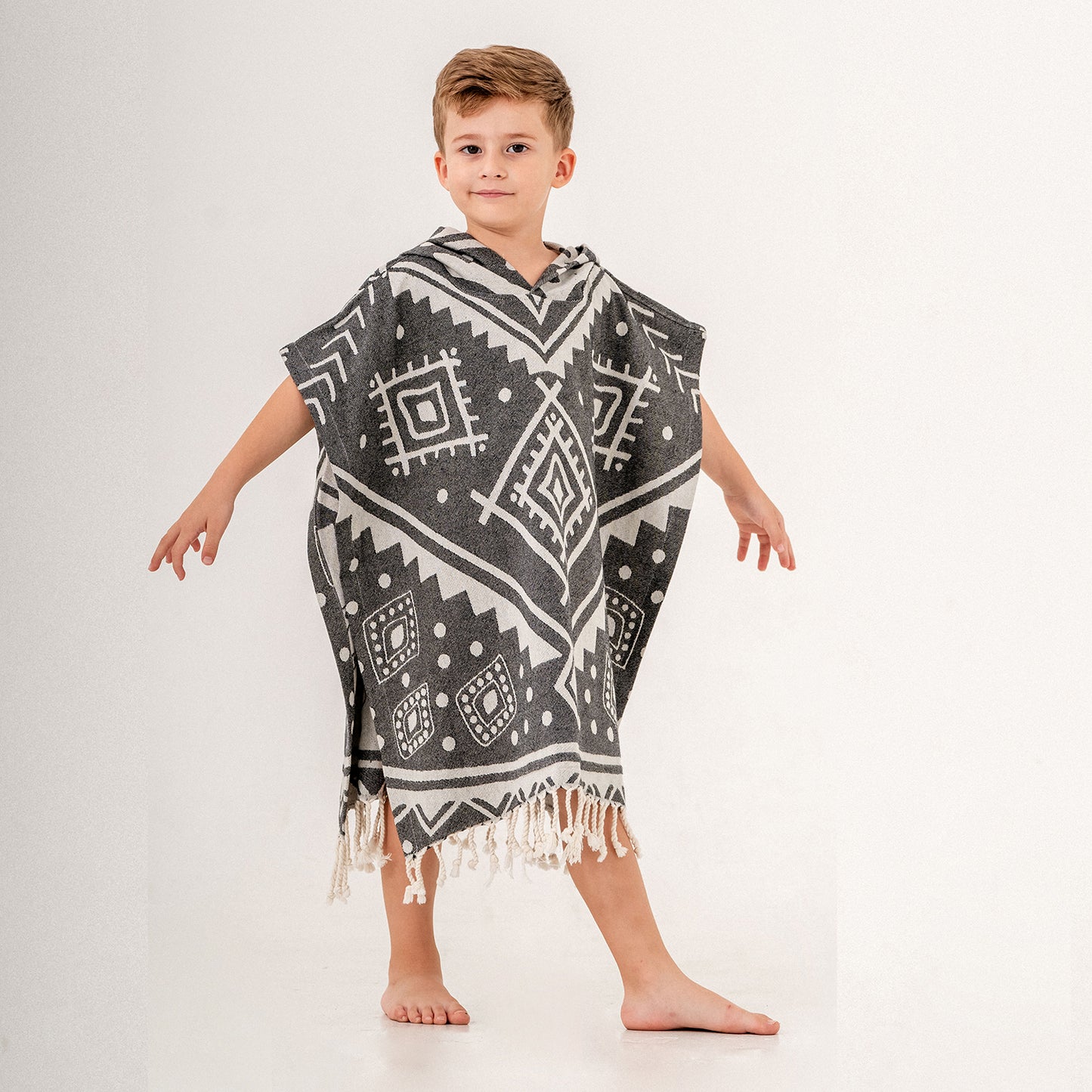 Navajo Hooded Towel Changing Poncho for Kids