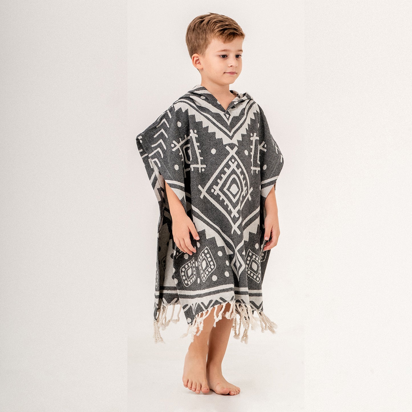 Navajo Hooded Towel Changing Poncho for Kids