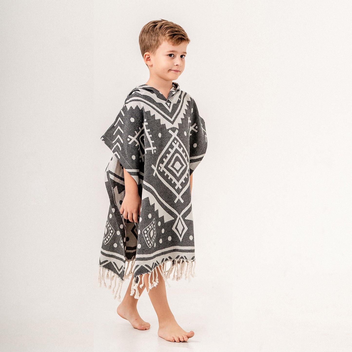Navajo Hooded Towel Changing Poncho for Kids