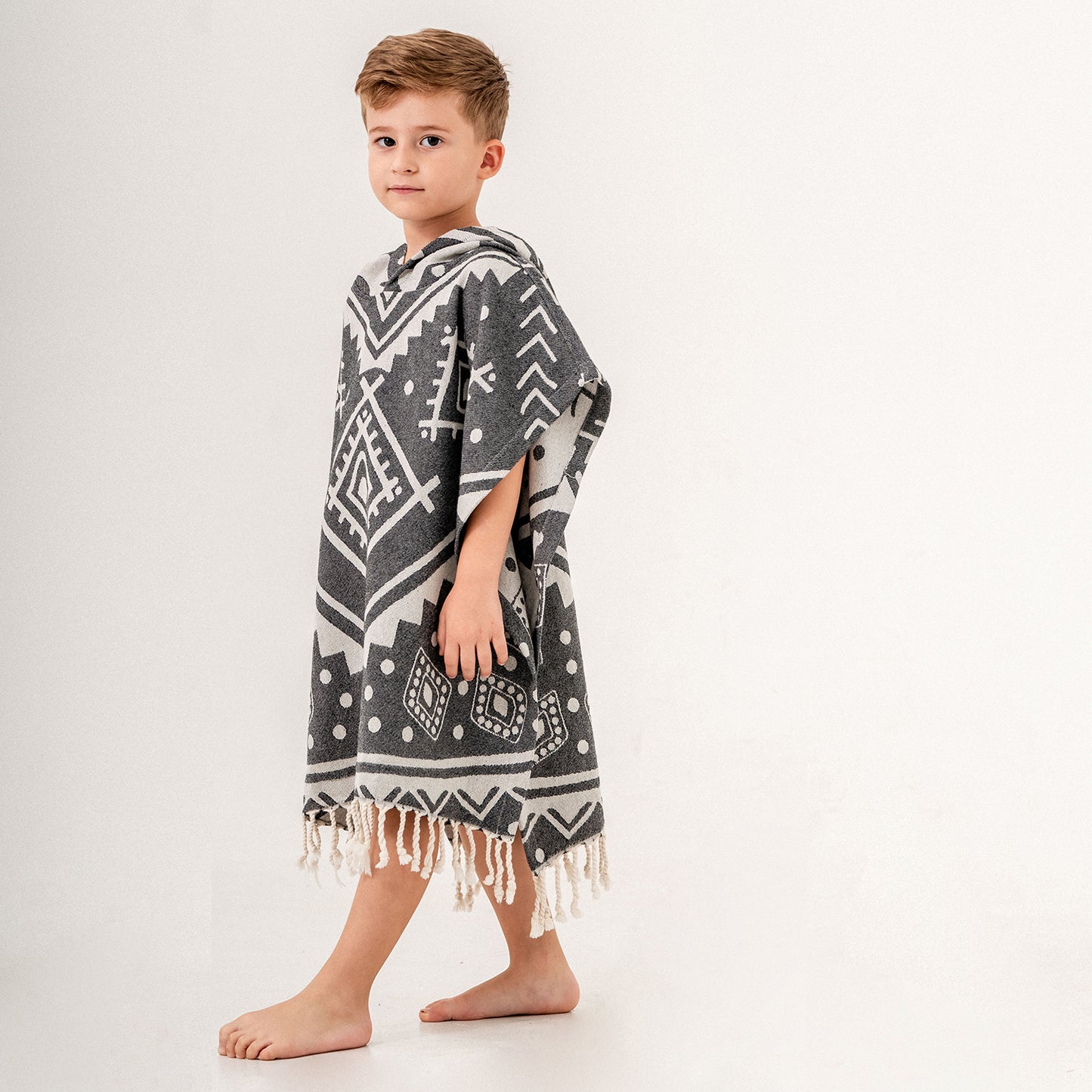 Navajo Hooded Towel Changing Poncho for Kids