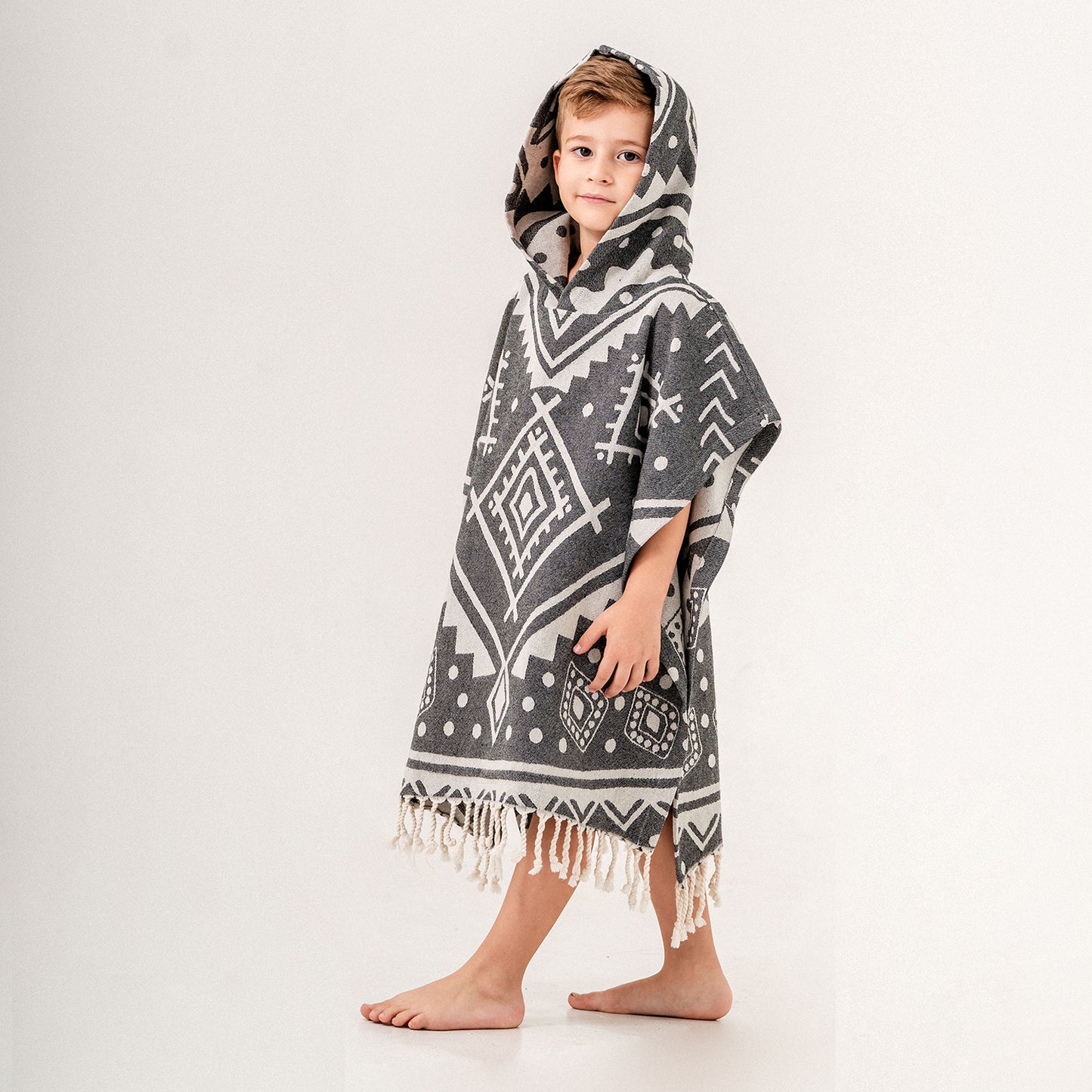 Navajo Hooded Towel Changing Poncho for Kids