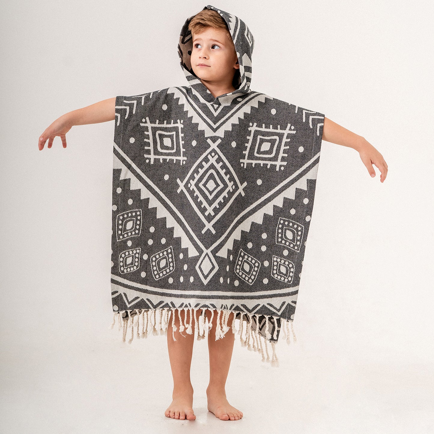Navajo Hooded Towel Changing Poncho for Kids