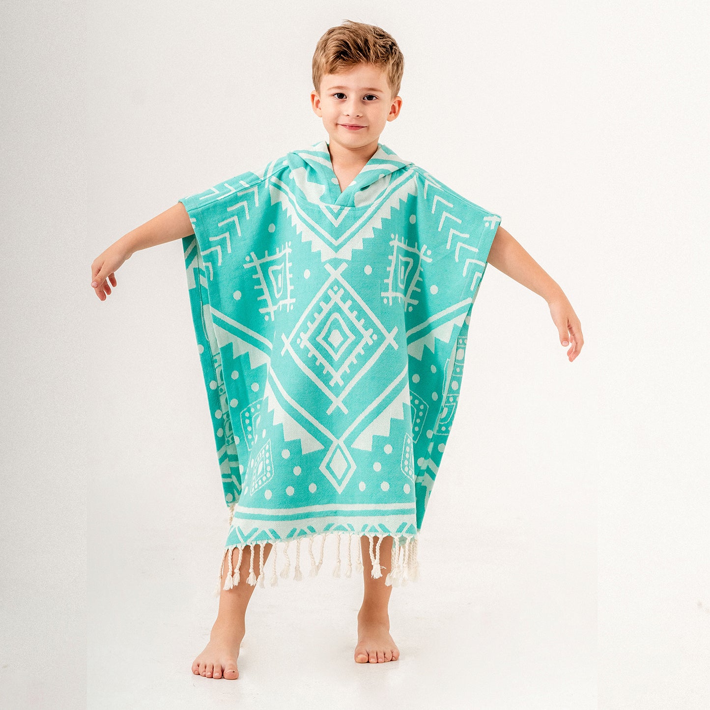 Navajo Hooded Towel Changing Poncho for Kids