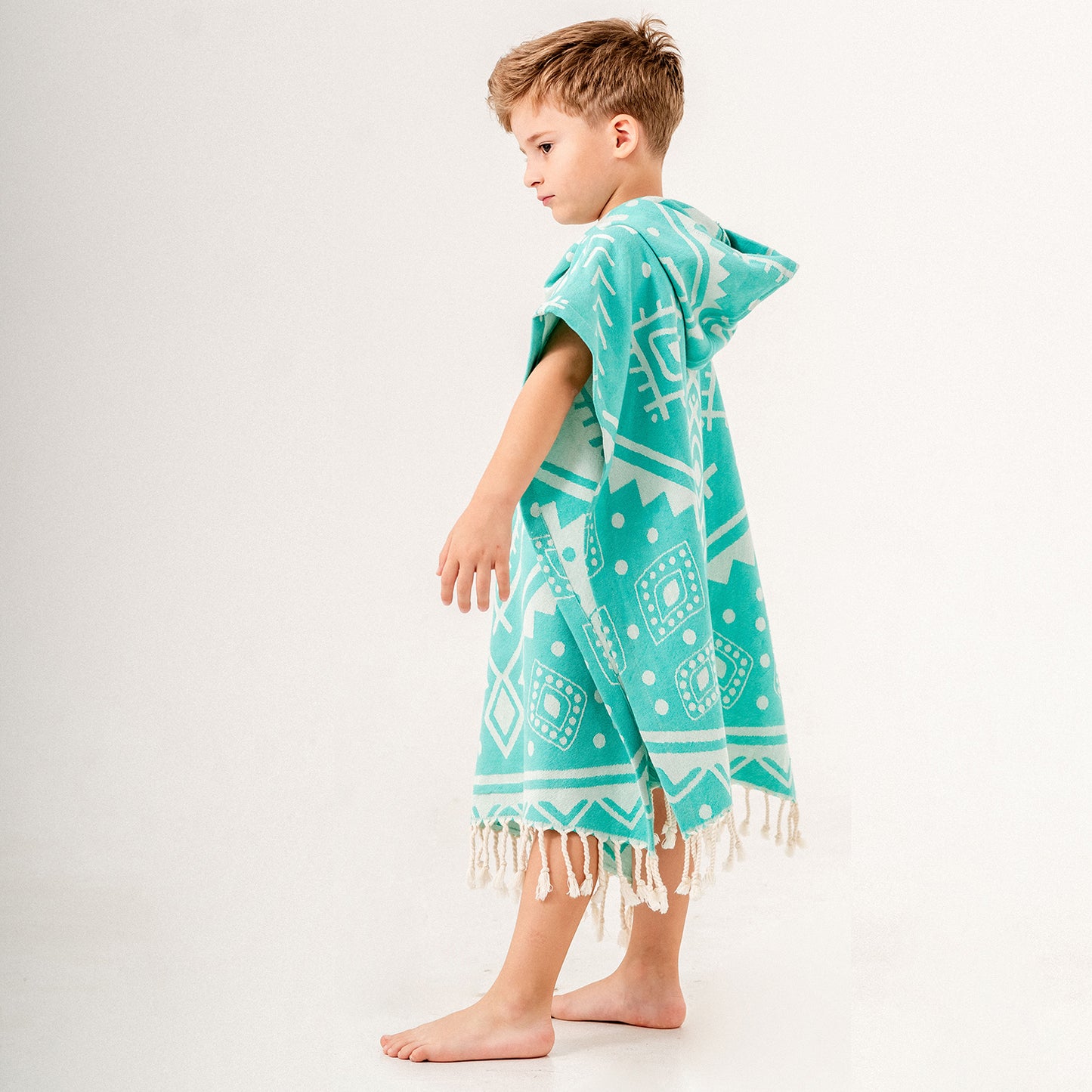 Navajo Hooded Towel Changing Poncho for Kids