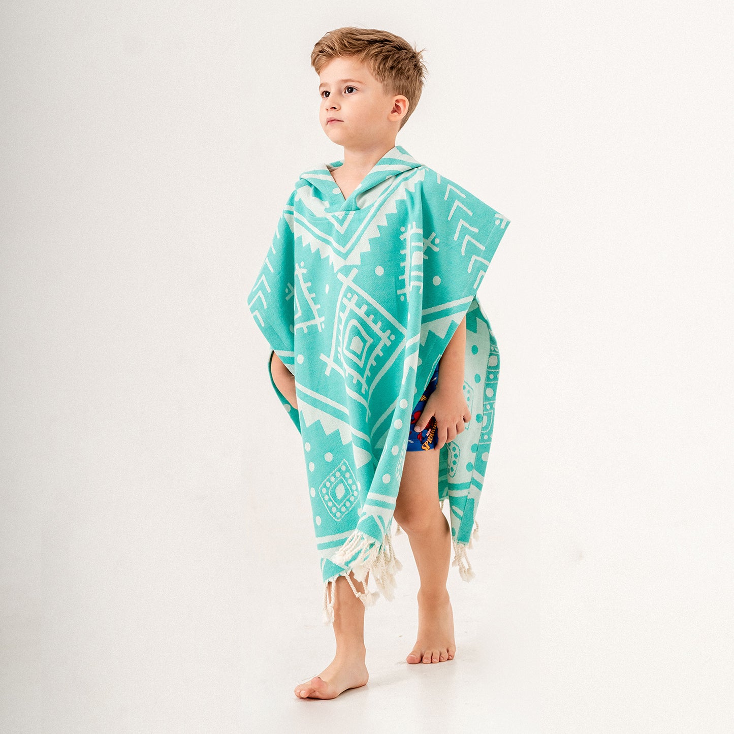 Navajo Hooded Towel Changing Poncho for Kids