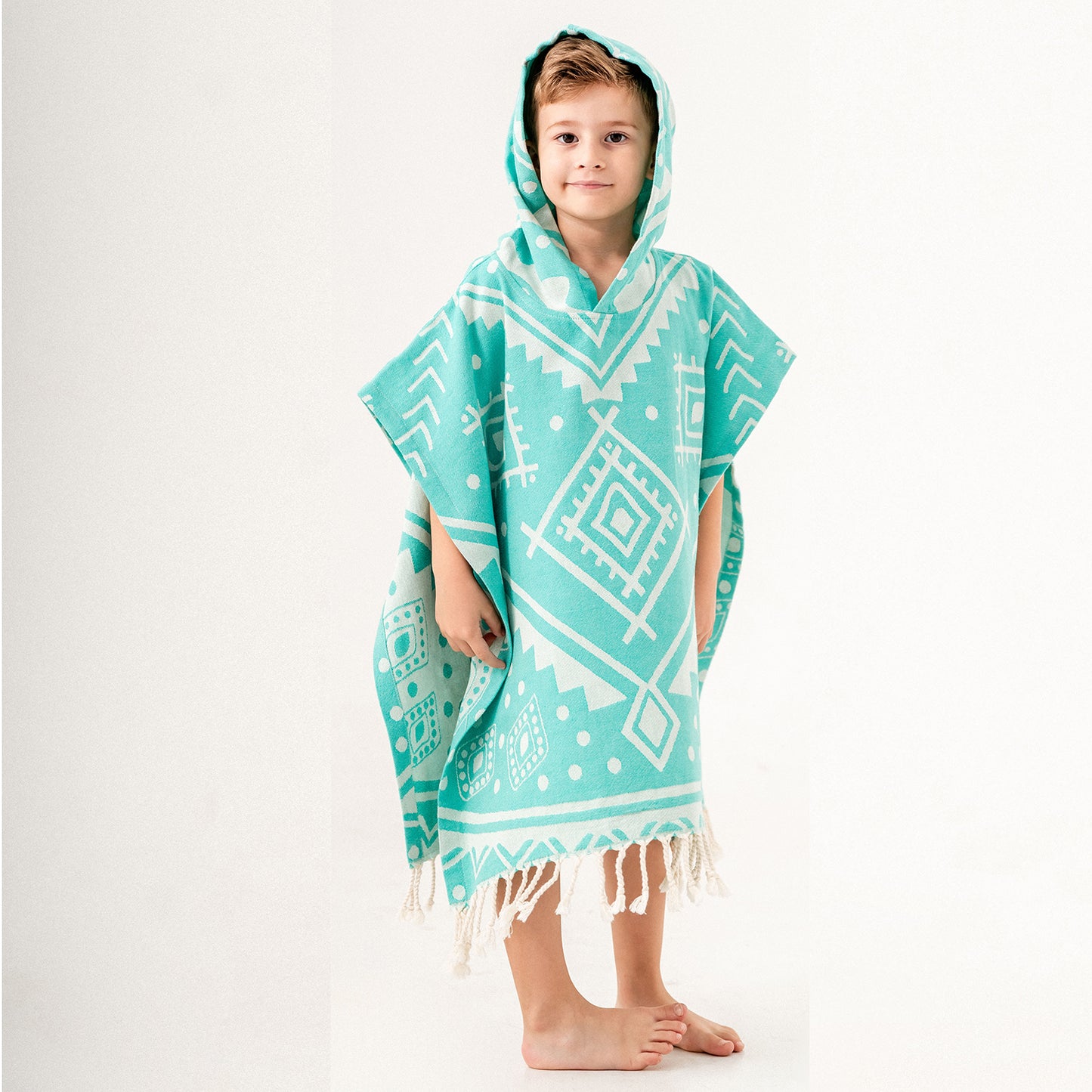 Navajo Hooded Towel Changing Poncho for Kids