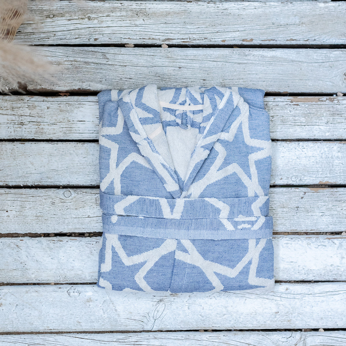 Star Raised Terry Turkish Cotton Bathrobe