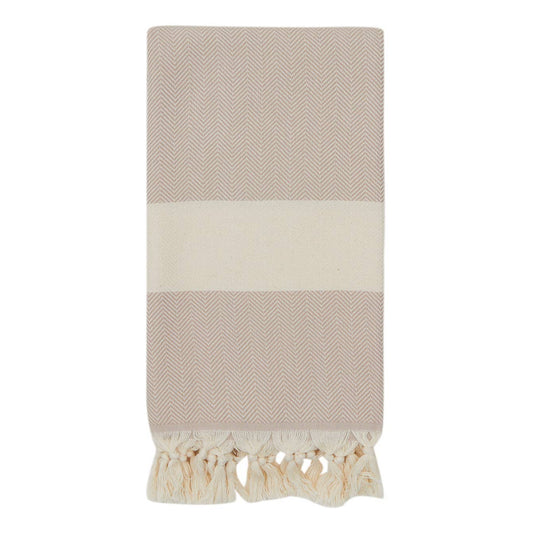 Herringbone Turkish Towel Suitable for Embroidery Monogram
