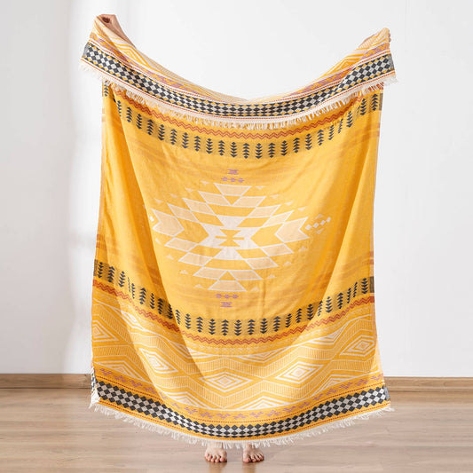 Cotton Throw Blanket Home Decor Farmhouse Cover