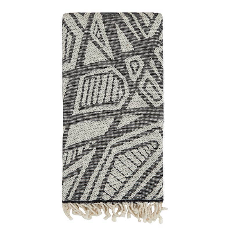 Geometric Turkish Towels 35x70in Terry Hammam Peshtemal Bath