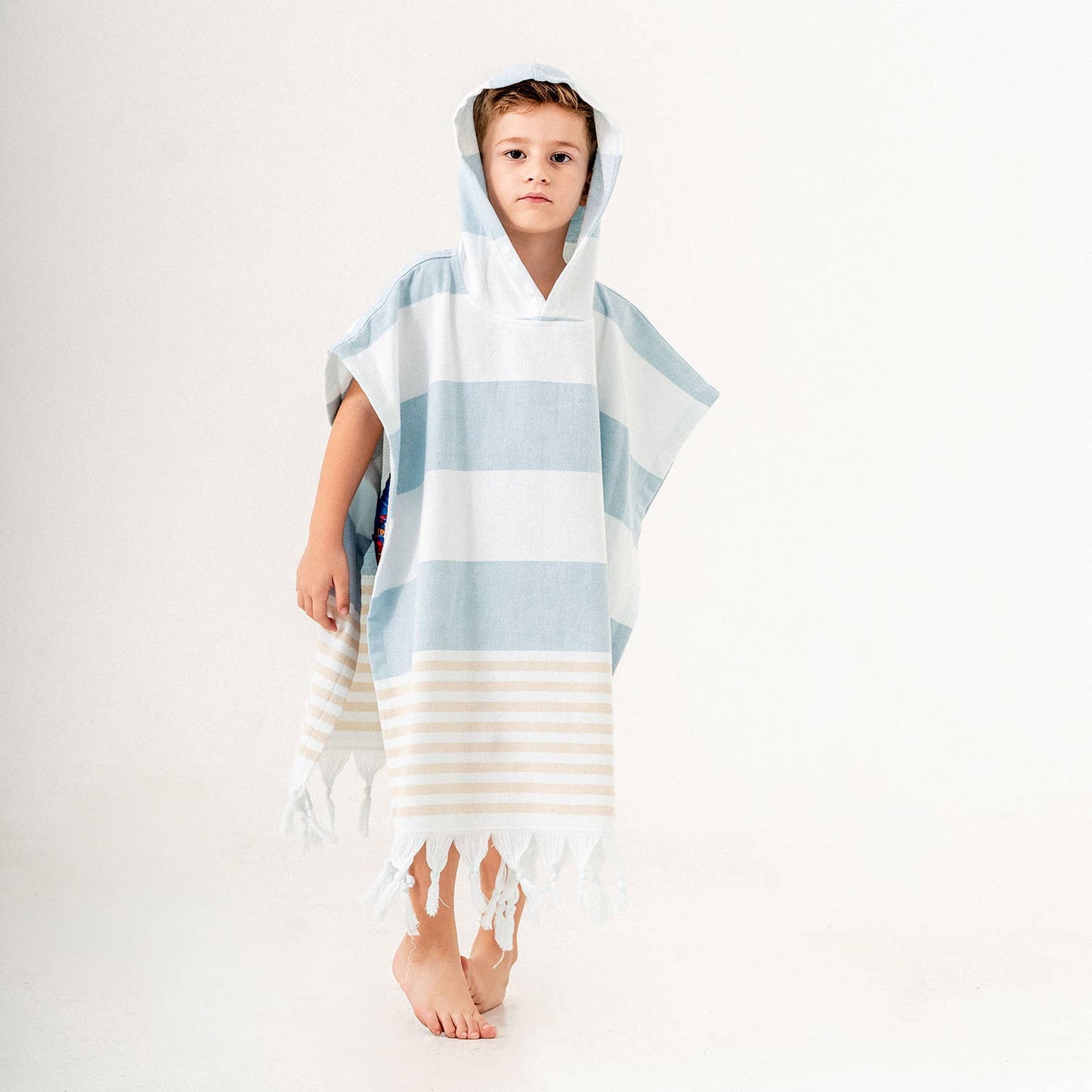 Hooded Poncho Surf Changing Swimming Beach Towel Terrybacked
