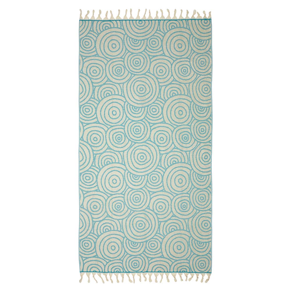 Circles Terry Towels 36x66 in Turkish Cotton Bath Beach Pool