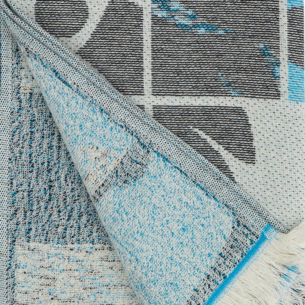 Blocks Turkish Towels 35x70in Terry-backing Beach Pool Bath